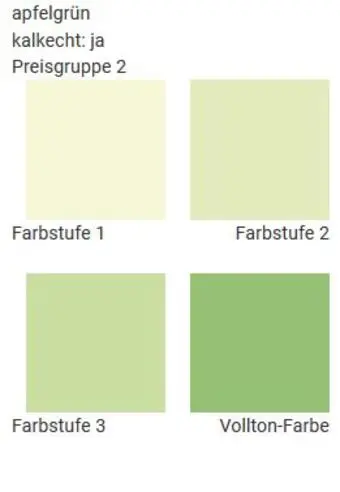 Wandfarben in apfelgrün